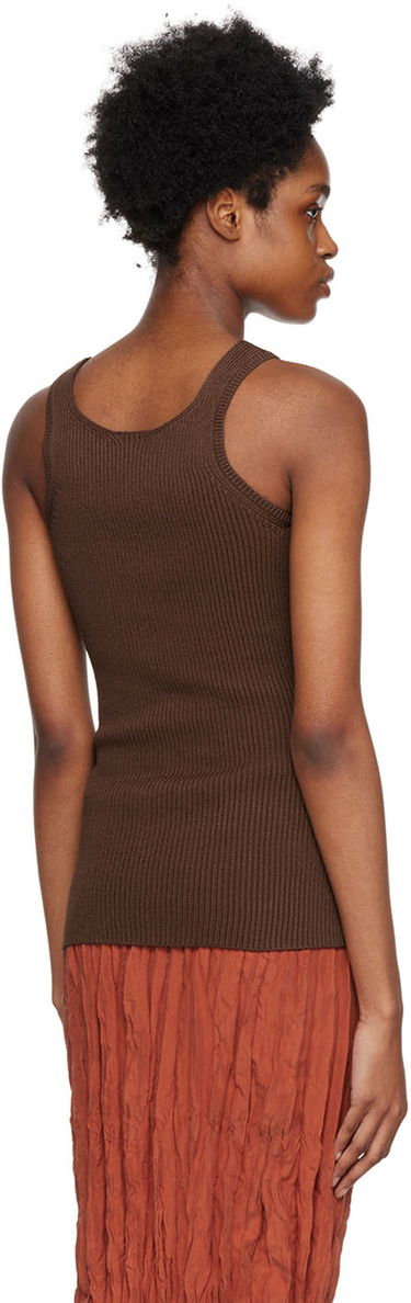 Tanktop TOTEME Curved Compact Tank Top Brun | 223-592-320, 2