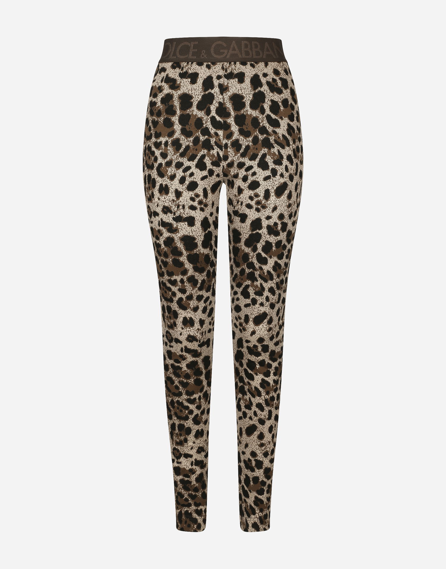 Leggings Dolce & Gabbana Jersey Leggings With Leopard Design Brun | FTCQKTFJGASS8350, 0