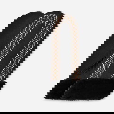 Handsker UGG Embroidered Sheepskin Mittens Sort | 100907-BLK, 0