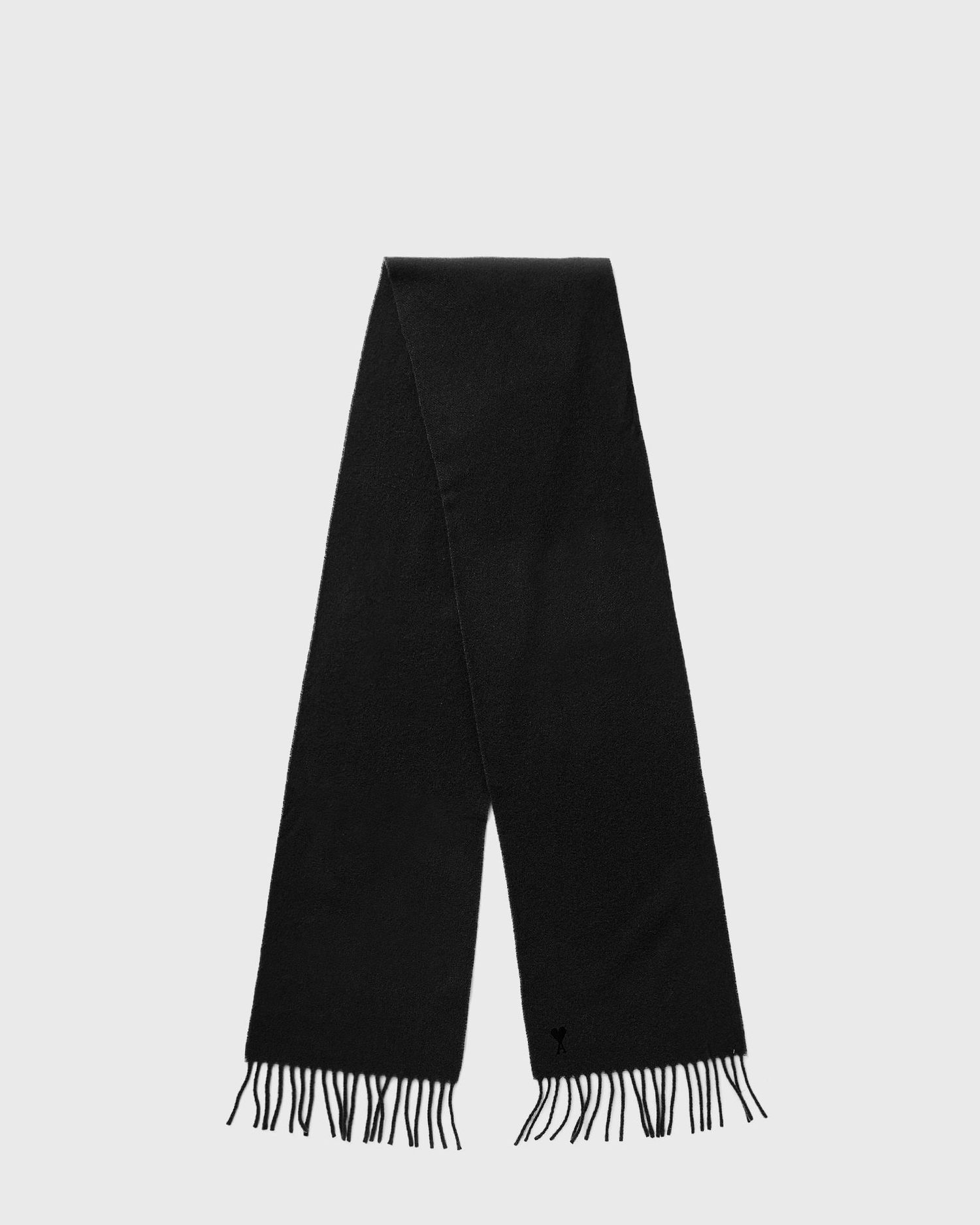 Tørklæde AMI AMI de Coeur Wool Scarf Sort | USF677.334-001, 0