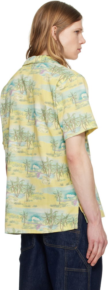 Skjorte Nudie Jeans Nudie Jeans Arvid Pearls Print Shirt Gul | 140878, 2