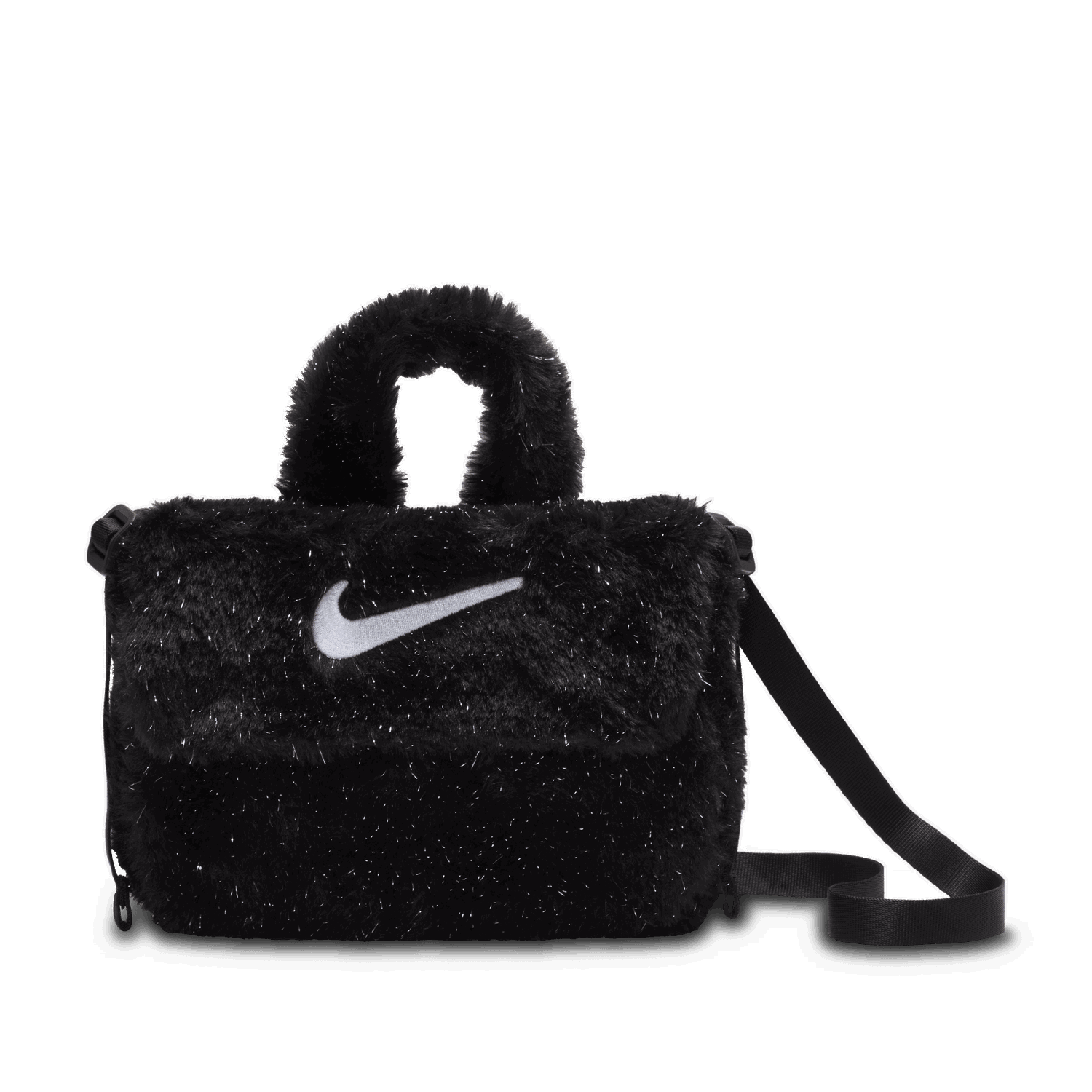 Håndtaske Nike Nike Faux Fur Crossbody Bag (1 l) Sort | FZ1329-010, 1