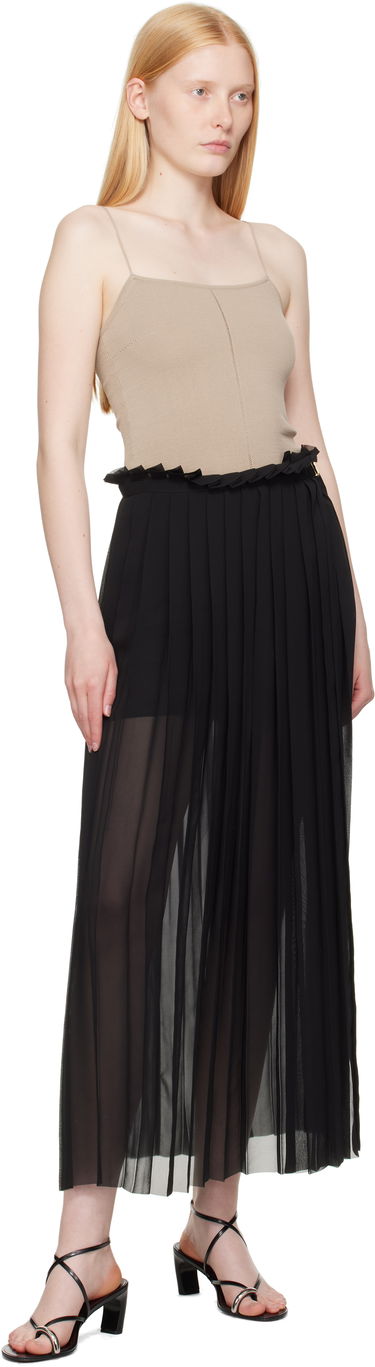 Nederdel AMI AMI Paris Pleated Midi Skirt Sort | FSK353.PL0027, 3