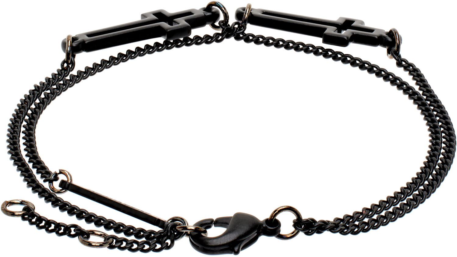 Armbånd DSQUARED2 Dsquared2 Jesus Cross Chain Bracelet Sort | ARM0002_37208163_2124, 1