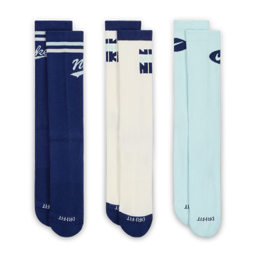 Sokker Nike Everyday Plus Mid-Calf Socks (3 Pairs) Blå | HJ9336-902, 3