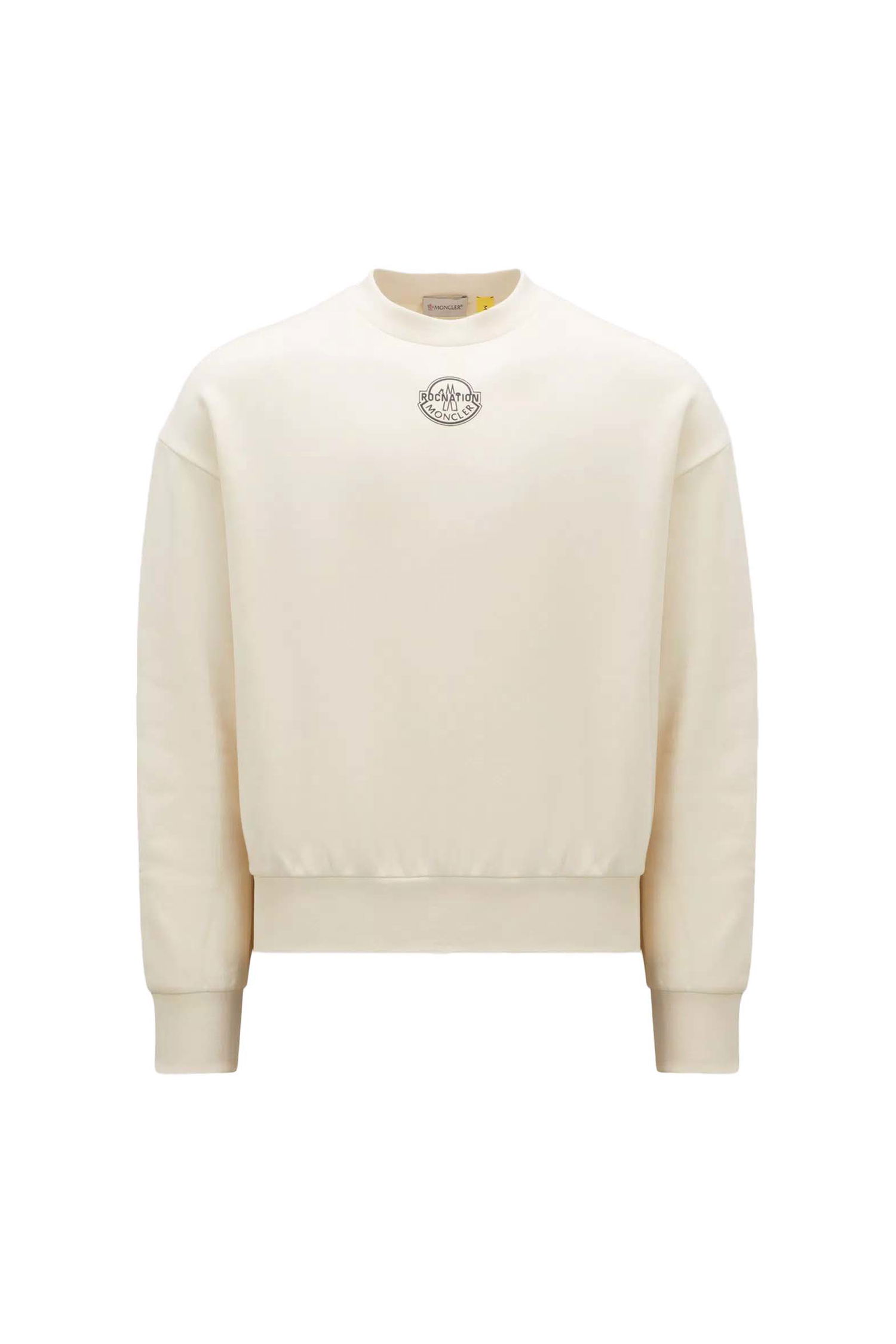 Sweater Moncler Roc Nation by Jay-Z x Logo Sweatshirt Hvid | I209W8G00005809KX038, 0