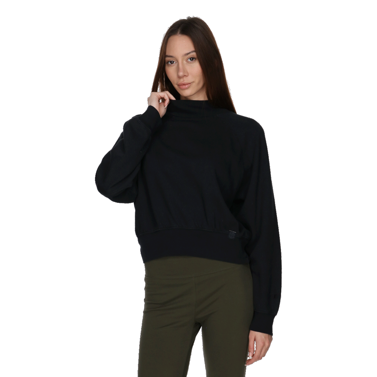 Sweatshirt Champion Mock Neck Relaxed Fit Sweatshirt Sort | 117637-KK001, 0