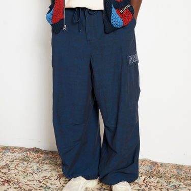 Cargo bukser Pleasures Visitors Wide Fit Cargo Pants Mørkeblå | P23F012-NAVY, 1