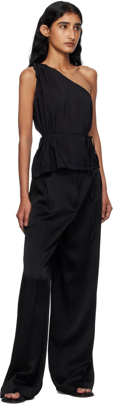 Tanktop Baserange Baserange One-Shoulder Tie-Waist Camisole Sort | TSVI-SC-AU25, 3