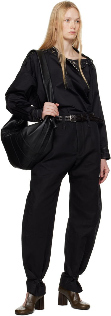 Bukser LEMAIRE Lemaire Tapered Tie-Hem Trousers Sort | PA1184 LF1350, 4
