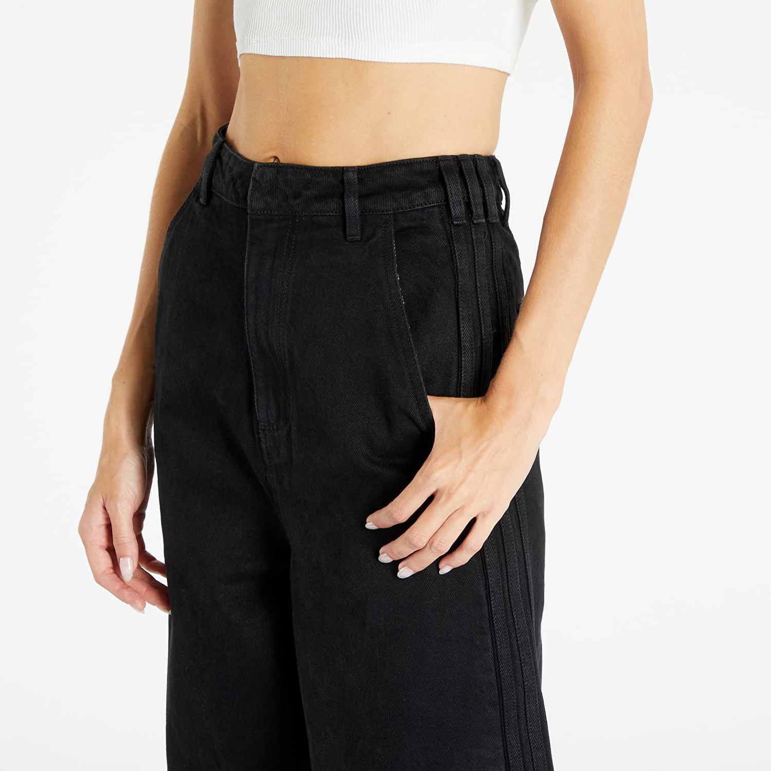 Jeans adidas Originals 3 Stripe Jeans Meblde Sort | IJ8338, 1
