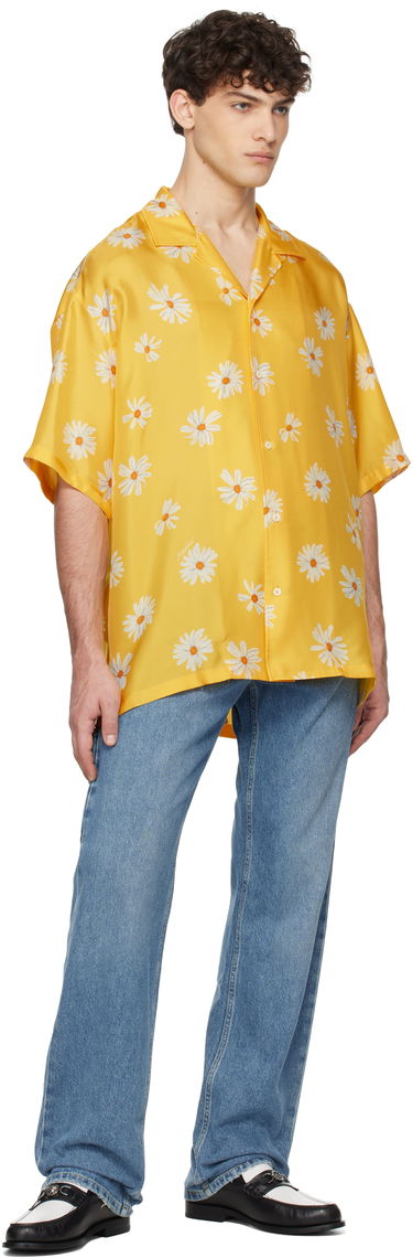 Skjorte Moschino Moschino Allover Daisy Print Shirt Gul | 251ZZA022602611024, 3