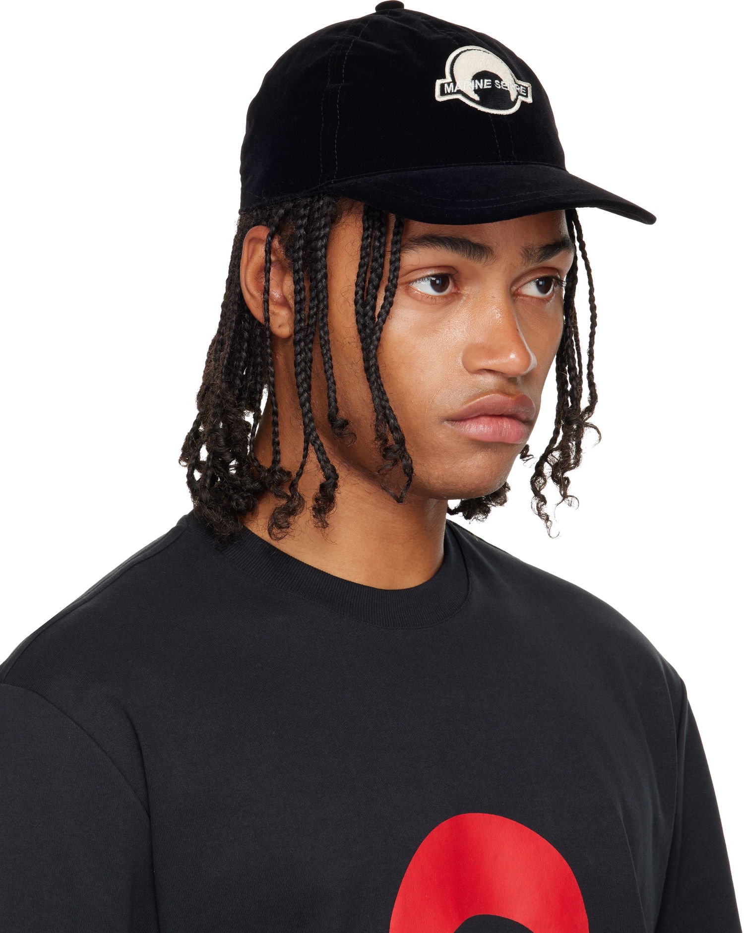Kasket Marine Serre Marine Serre Velvet Baseball Cap Sort | UHG048ACWOV0074, 1