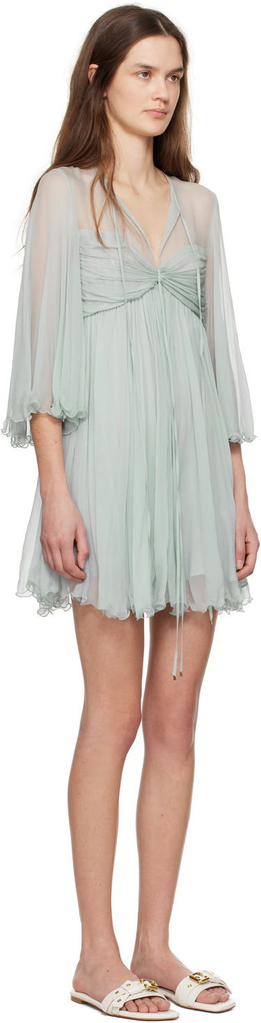Kjole CHLOÉ Chloé Pleated Mini Dress Grøn | CH25SRO27116, 1
