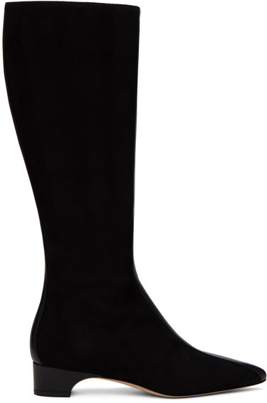 Tøj Manolo Blahnik Manolo Blahnik Gandulapla Suede Tall Boots Sort | 323-2638-0001, 0