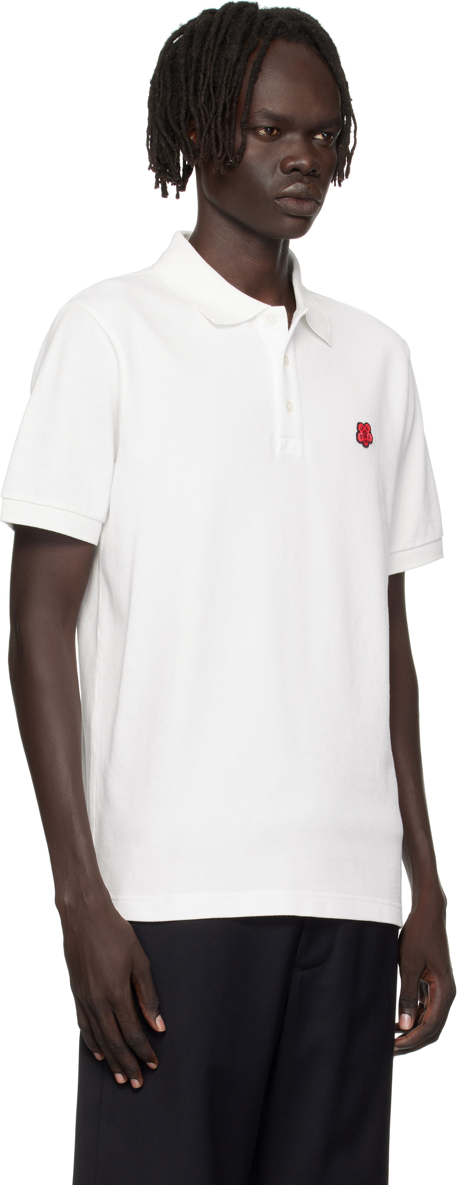 Polo skjorte KENZO Kenzo Paris 'Boke Flower' Slim Fit Polo Hvid | FF65PO1534PU, 1