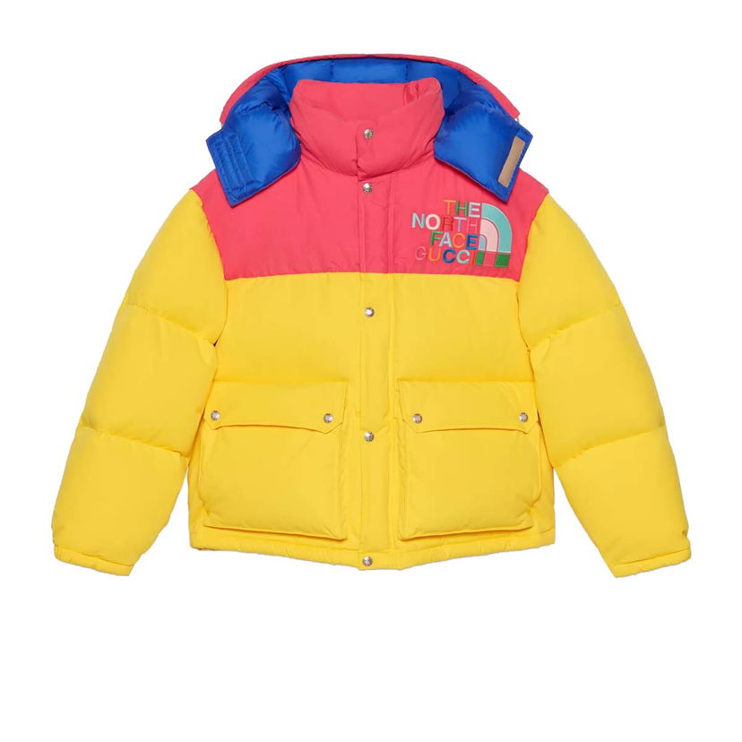 Puffer jakke Gucci The North Face x Down Jacket Yellow/Multicolor Gul | ‎672457 XAAER 7295