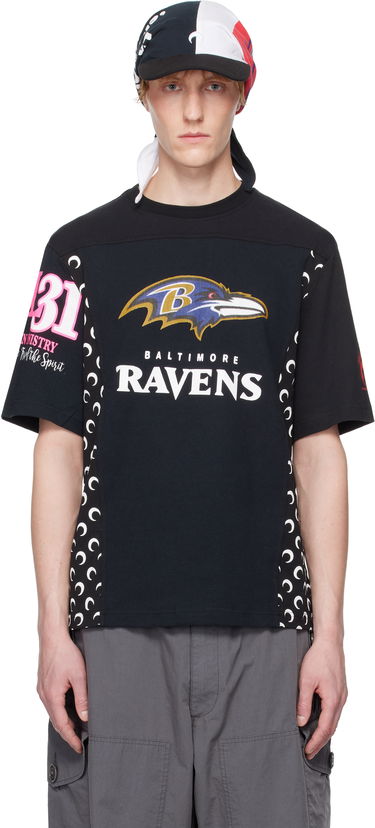 T-shirt Marine Serre Marine Serre Ravens Graphic T-Shirt Sort | MTT093A UJER0003, 0