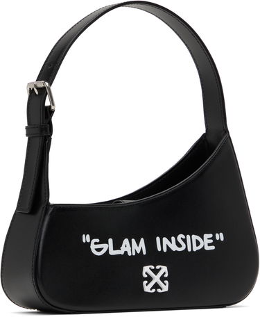 Håndtaske Off-White Off-White Jitney Quote Shoulder Bag Sort | OWNN18AC99LEA0011001, 1