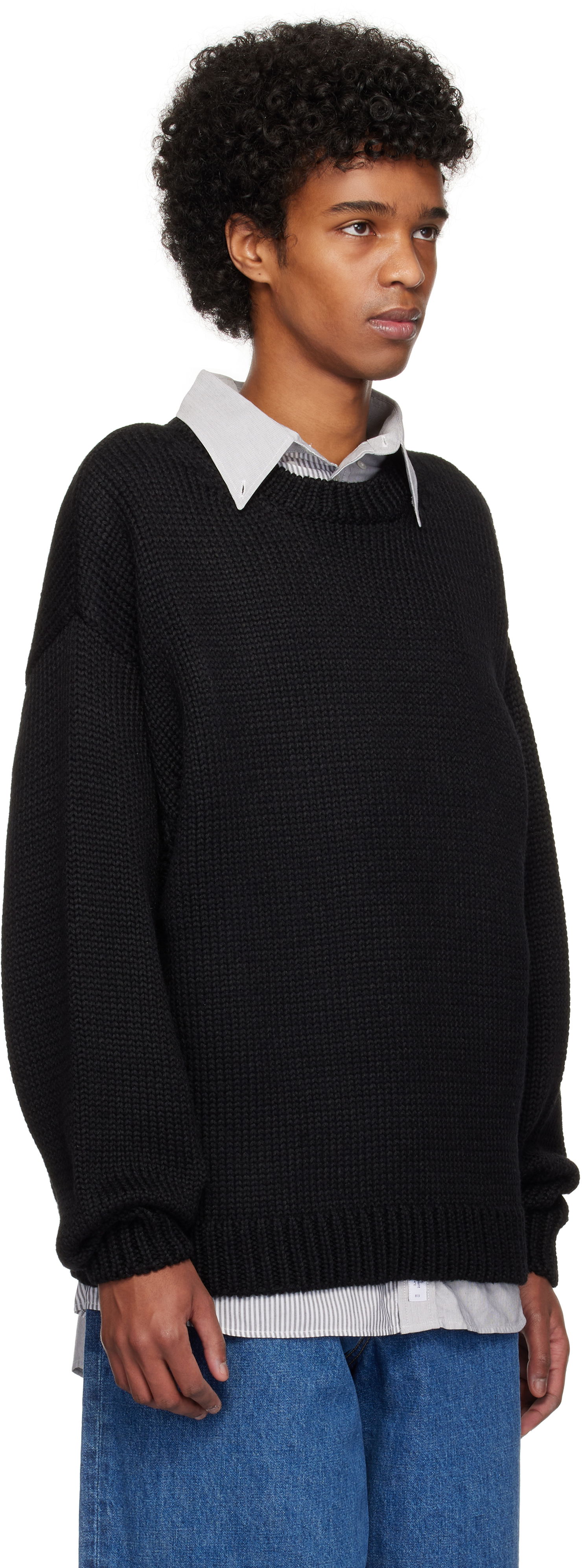 Sweater WTAPS WTAPS Ingredient Sweater Sort | 242MADT-KNM05, 1