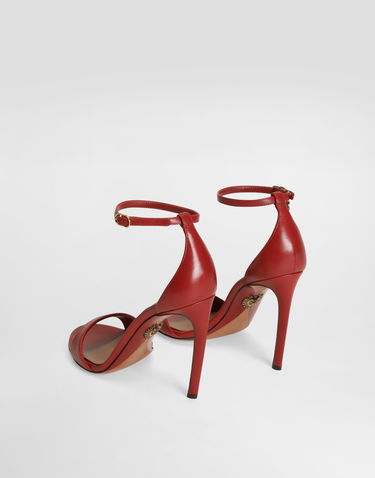 Tilbehør Dolce & Gabbana Dolce & Gabbana Polished Goatskin Heeled Sandals Rød | CR1775A573883027, 2