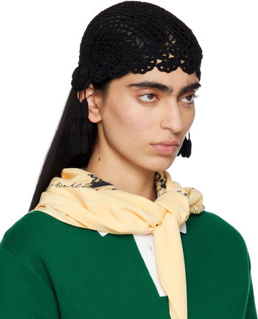 Hat Bode Bode Blossom Crochet Beanie with Tassels Sort | MRS25KA022, 1