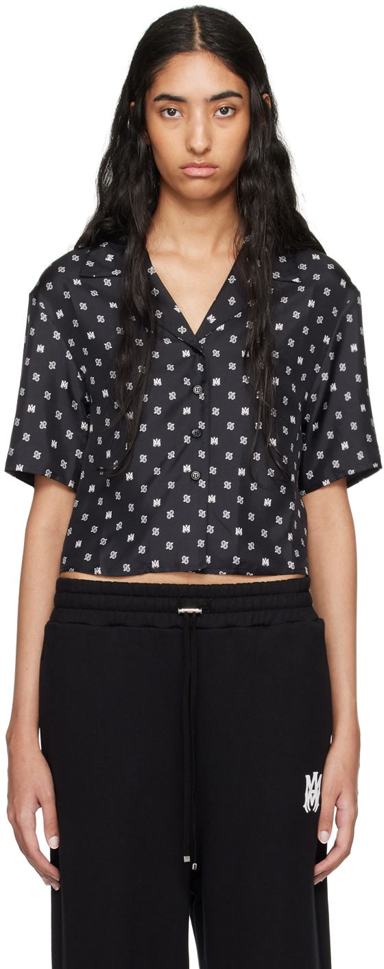 Skjorte AMIRI Black MA Paisley Shirt Sort | AWSTCA1010