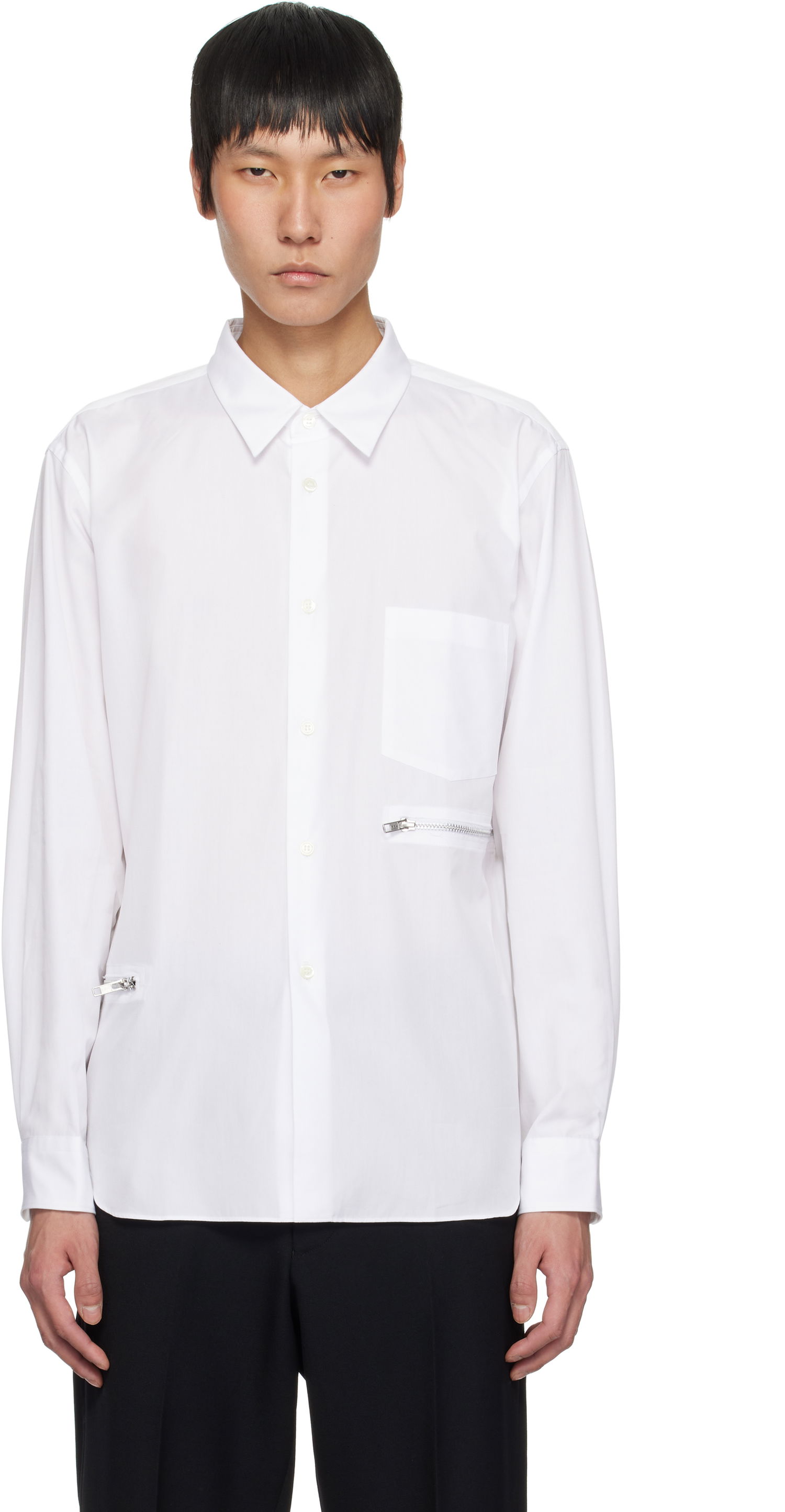 Skjorte Comme des Garçons Homme Deux Cotton Broad Shirt Hvid | DO-B027-051, 0