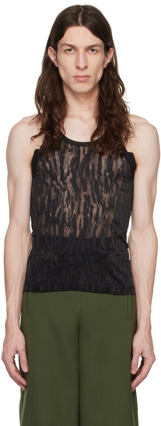 Tanktop Dion Lee Dion Lee Split Tank Top Sort | C3106R23