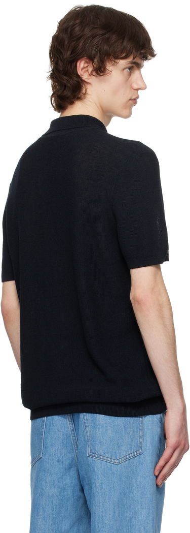 Polo skjorte A.P.C. A.P.C. Jay Knit Polo Shirt Mørkeblå | VIAJC-H23315, 2