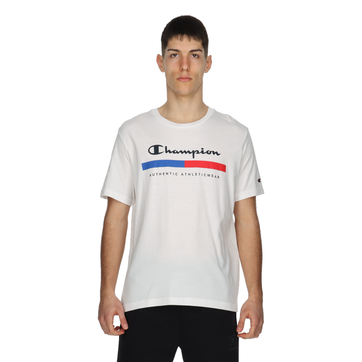 T-shirt Champion Script Graphic Crewneck T-Shirt Hvid | 219735-WW001, 0