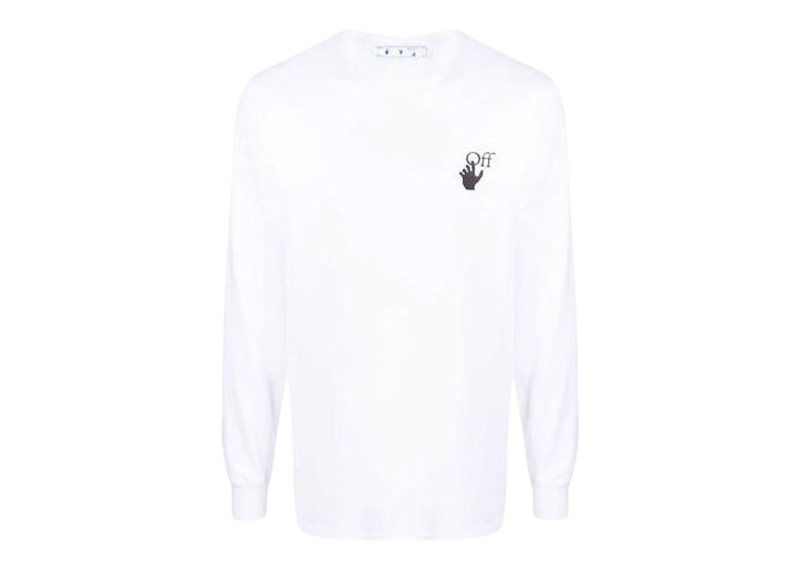 T-shirt Off-White Long Sleeve Arrows Print T-Shirt Hvid | OMAB001F21JER0010184