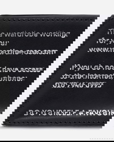 Tegnebog Martine Rose Logo-Foil Embossed Leather Card Holder Sort | 1150LP22001, 5