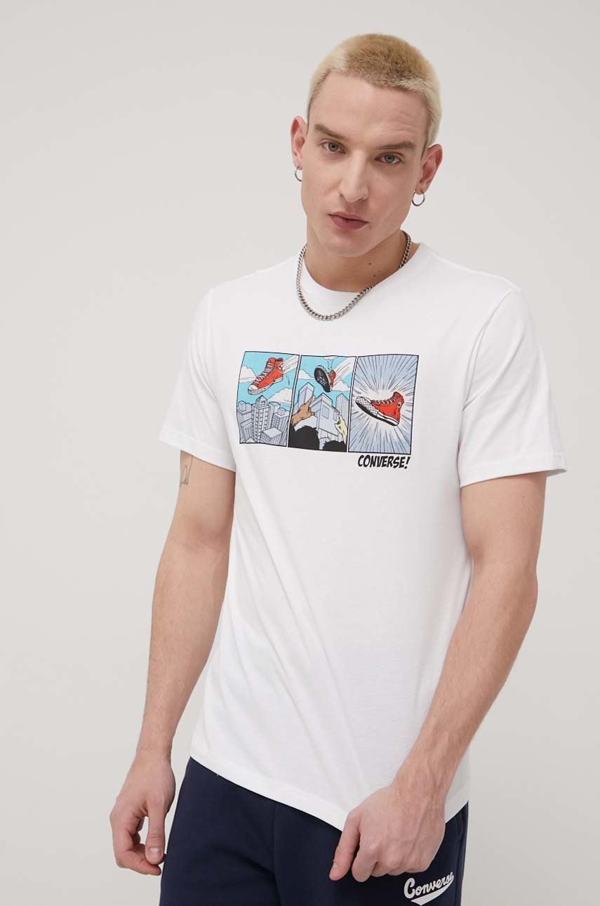 T-shirt Converse Comic Graphic T-Shirt Hvid | 10022936.A01, 0