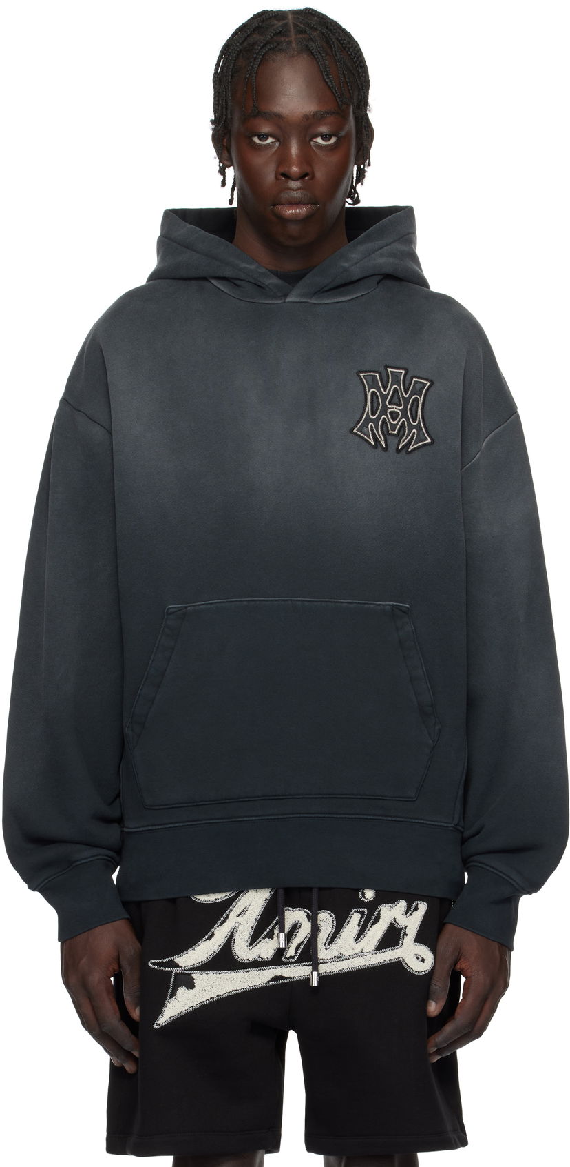 Sweatshirt AMIRI 'MA' Hollywood Oversized Hoodie Sort | AMJYHD1082