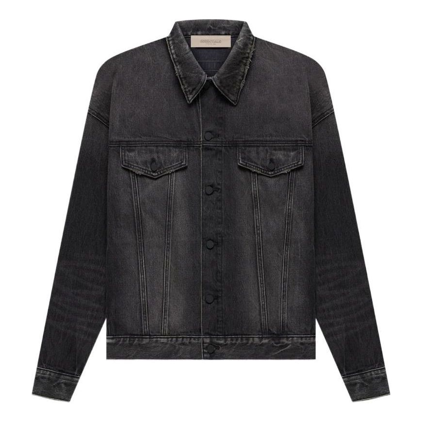 Jakke Fear of God Essentials SS22 Denim Jacket Sort | FOG-SS22-291, 0