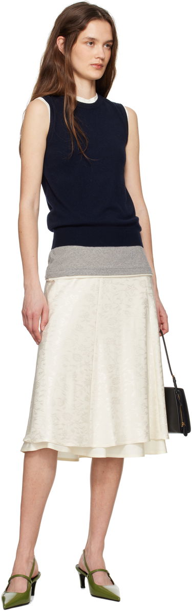 Nederdel Jil Sander Jil Sander A-Line Midi Skirt Hvid | J03MA0226_J20297, 3