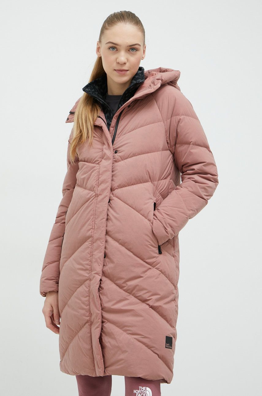 Parka Jack Wolfskin Marienplatz Water Repellent Breathable Jacket Lyserød | 1206971, 0