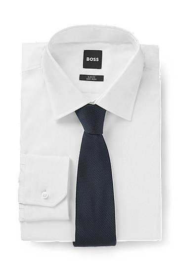 Bælter BOSS Jacquard Tie and Pocket Square Set Mørkeblå | 50532039, 1