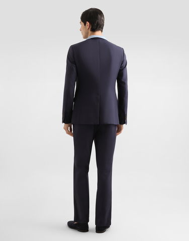 Jakke Dolce & Gabbana Dolce & Gabbana Taormina Single-Breasted Silk-Blend Gabardine Jacket Mørkeblå | G2NW0TFUTAXB3681, 2