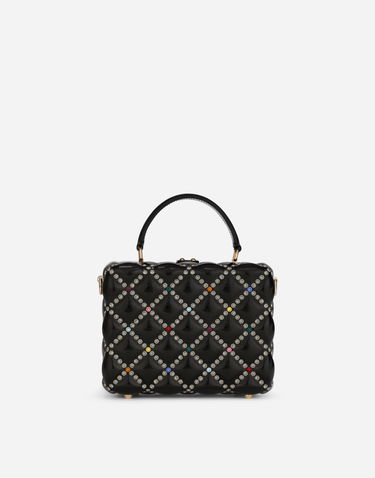 Håndtaske Dolce & Gabbana Dolce & Gabbana Dolce Box Bag With Rhinestones Sort | BB5970AY2298S574, 2