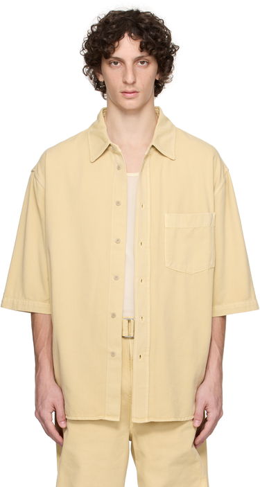 Skjorte LEMAIRE LEMAIRE Short Sleeve Denim Shirt Gul | SH1174 LD1047, 0