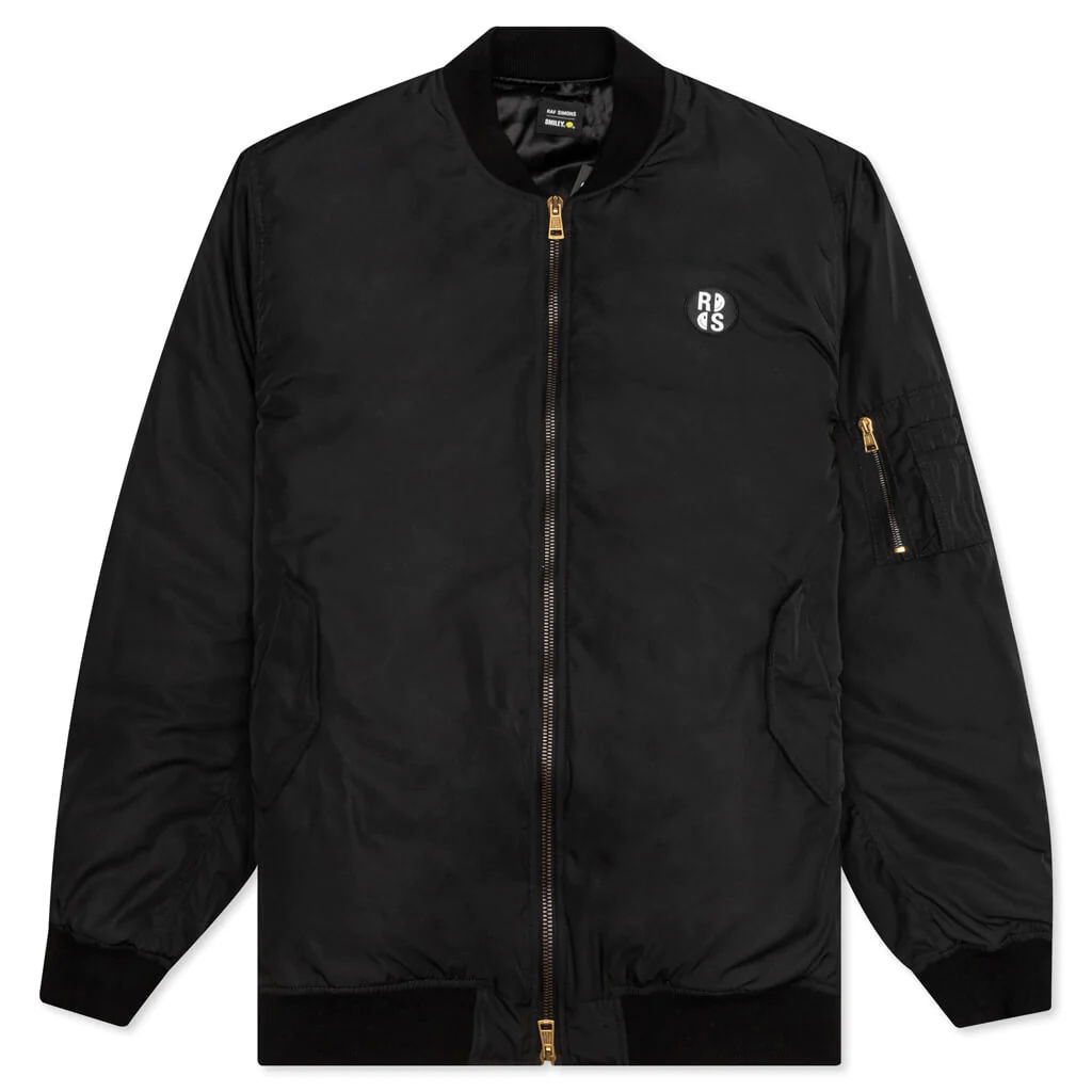 Bomberjakke RAF SIMONS Bomber Jacket With Print And Badge Sort | 224-621-30060-0099, 0