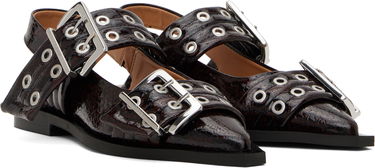 Bælter GANNI GANNI Snake Buckle Flats Brun | S2951, 3
