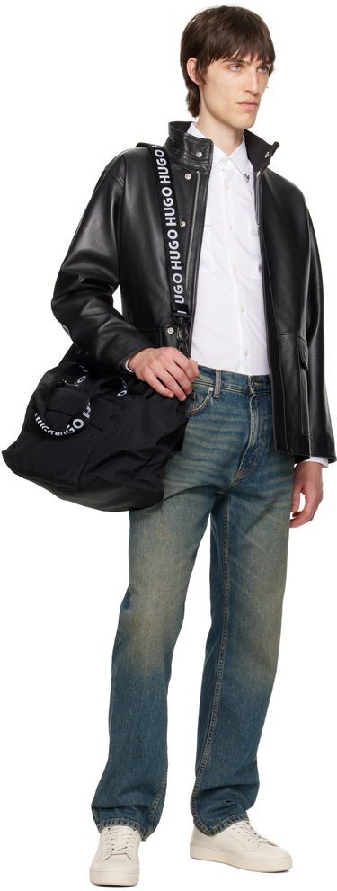 Gymsæk BOSS Hugo Logo Patch Duffle Bag Sort | 50541967, 3