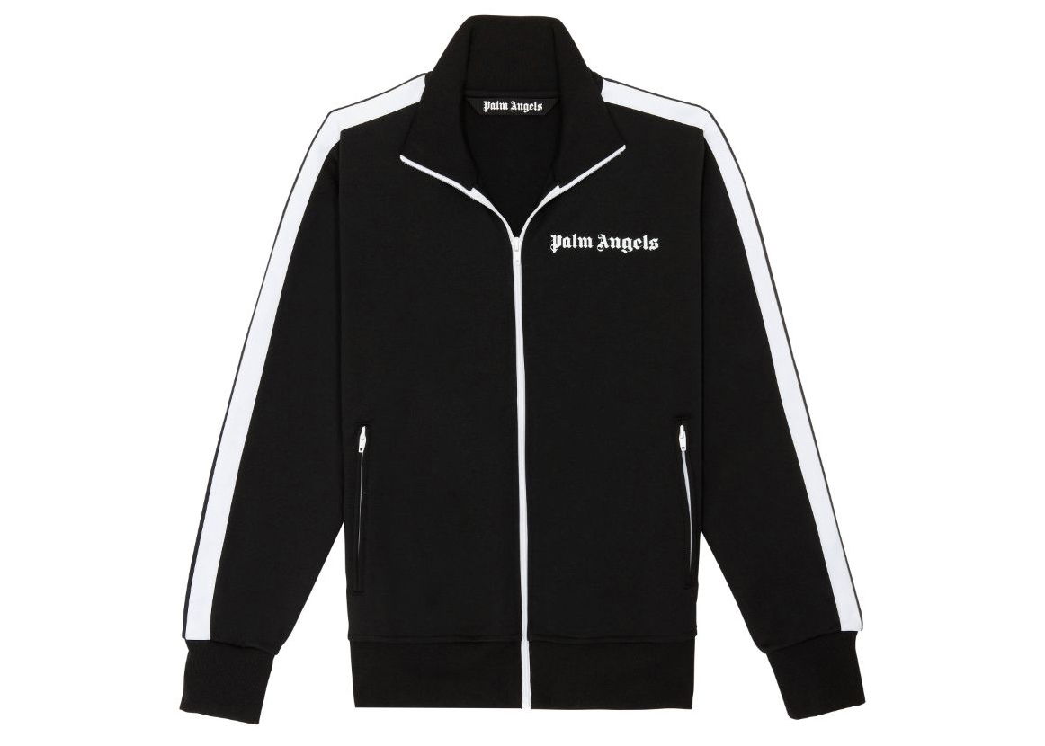 Træningsdragt Palm Angels Track Jacket With Chest Logo Print Sort | PMBD001R21FAB0011001, 0