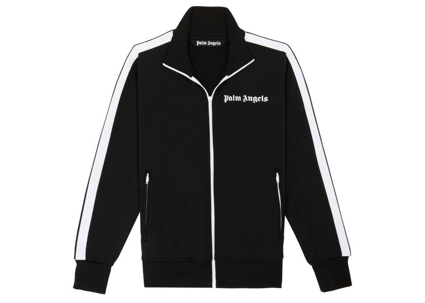 Træningsdragt Palm Angels Track Jacket With Chest Logo Print Sort | PMBD001R21FAB0011001