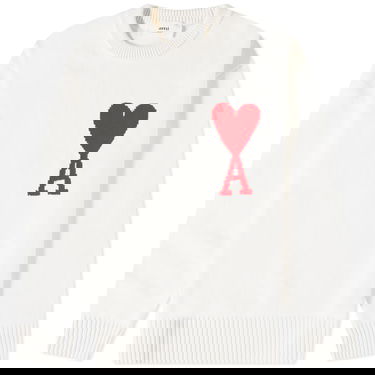 Sweater AMI ADC Large Crewneck Hvid | BFUKS006-018-154, 0
