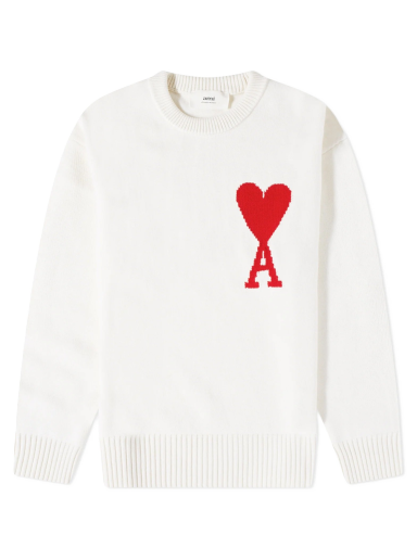 Sweater AMI ADC Large Crewneck Hvid | BFUKS006-018-154