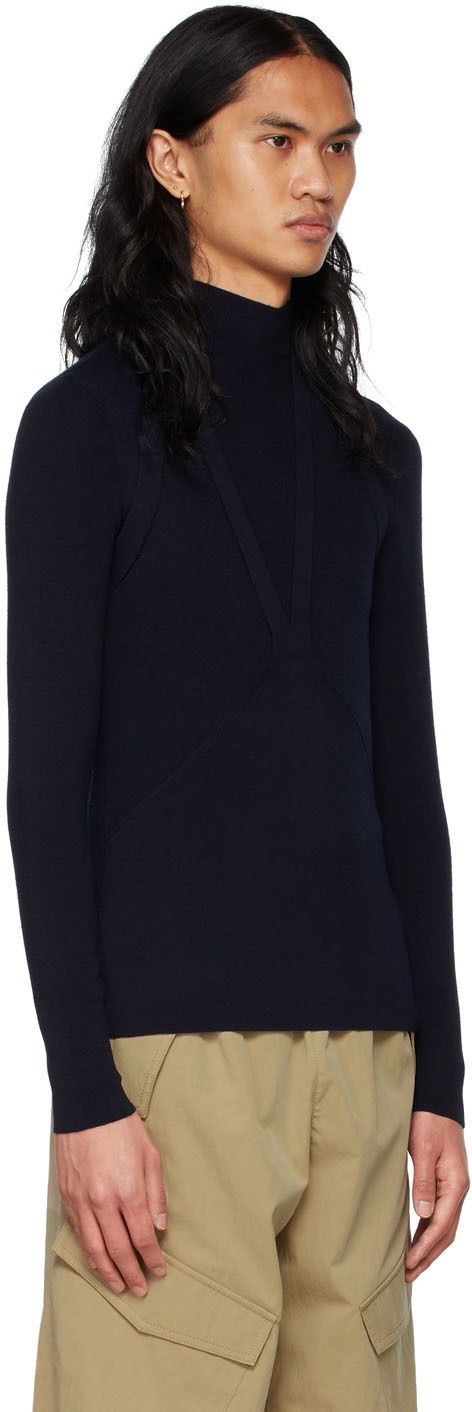Sweater Dion Lee Wool Turtleneck Mørkeblå | C7062S22, 1